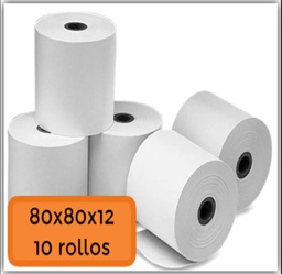 [Rdptr81u] Rollos de papel térmico 80x80 (10 unidades)